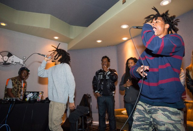 Loaf Muzik (studio session) at Backyard BBQ, part of Red Bull Sound Select Presents 30 Days in LA, at TuneIn Studios, in Los Angeles, CA, USA on 25 November, 2015.