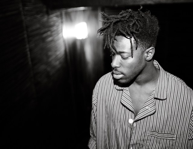 Portrait of Moses Sumney at School Night, part of Red Bull Sound Select Presents 30 Days in LA, at Bardot, in Los Angeles, CA, USA on 16 November, 2015.
