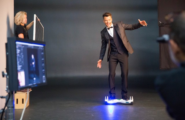Behind the scenes with Josh Duhamel for Sharper Image. Photos by Colin Young-Wolff